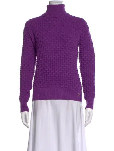 Pre-owned Pinko Turtleneck Sweater In Purple