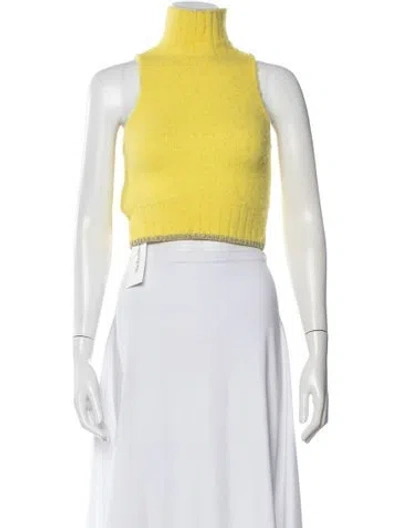 Pre-owned Pinko Turtleneck Sweater In Yellow
