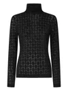 Pinko Lace Turtleneck In Black