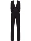 Pinko Chain Draped-bodice Jumpsuit In Nero
