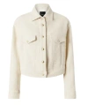 Pinko Textured Tweed Jacket With Golden Buttons In White