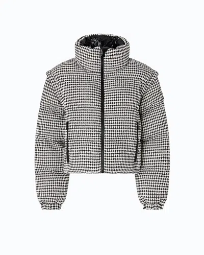 Pinko - Tweed Down Jacket With Detachable Sleeves - 44 In Black