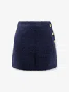 Pinko Tweed Miniskirt Gold-tone Buttons In Blue