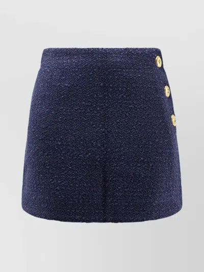 PINKO TWEED MINISKIRT GOLD-TONE BUTTONS