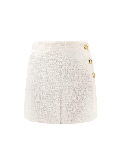 Pinko Tweed Miniskirt In White