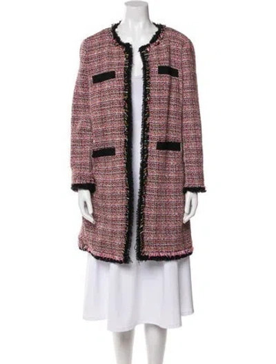 Pre-owned Pinko Tweed Pattern Coat In Multi
