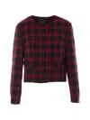 Pinko Checked Casual Jacket In Red