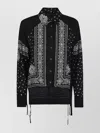 Pinko Bandana Print Button-down Shirt With Adjustable Hem In Black