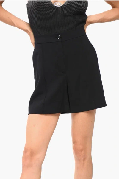 Pinko Twill Wool Singapore Shorts In Black