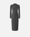 Pinko Sweater And Skirt Two-piece Effect Dress In Black/grey