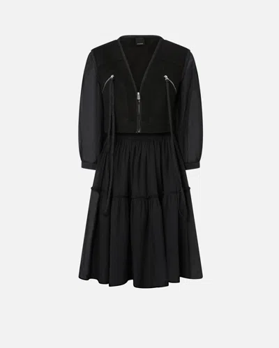 Pinko Two-piece Effect Mini Dress With Soft Skirt