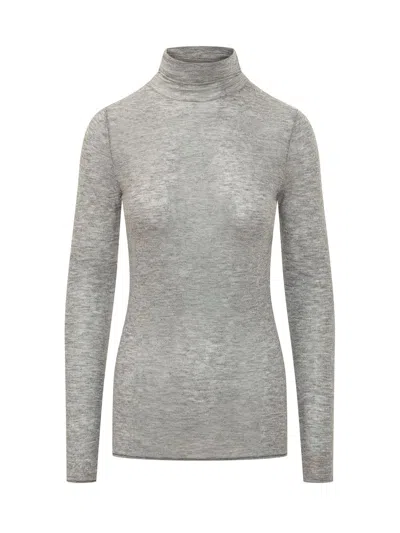 Pinko Ultra Soft Moss Knit Sweater In Gray