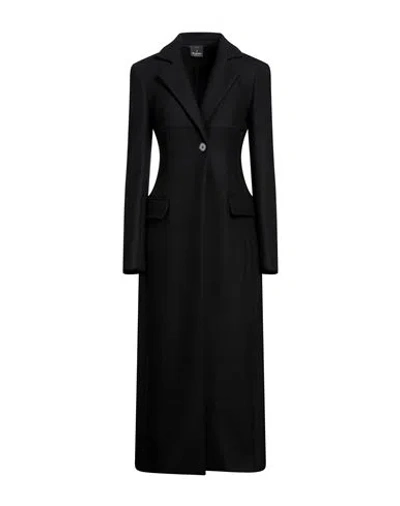 Pinko Uniqueness Woman Coat Black Size 12 Wool, Polyamide, Cashmere, Polyester, Elastane