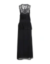 Pinko Uniqueness Woman Maxi Dress Black Size 0 Polyester, Polyamide, Cotton