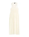 Pinko Uniqueness Woman Maxi Dress Off White Size 4 Polyester, Polyamide, Cotton In White