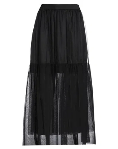 Pinko Uniqueness Woman Maxi Skirt Black Size 4 Cotton, Polyester, Polyamide