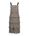 Pinko Uniqueness Midi Dresses In Beige