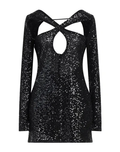 Pinko Uniqueness Woman Mini Dress Black Size L Polyamide, Elastane