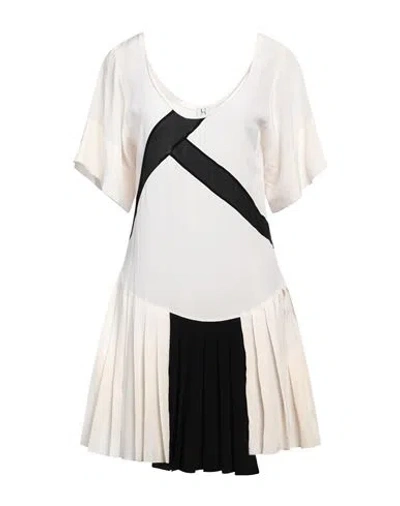Pinko Uniqueness Woman Mini Dress White Size 6 Silk