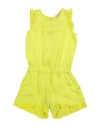 PINKO UP PINKO UP TODDLER GIRL OVERALLS ACID GREEN SIZE 6 VISCOSE, POLYESTER
