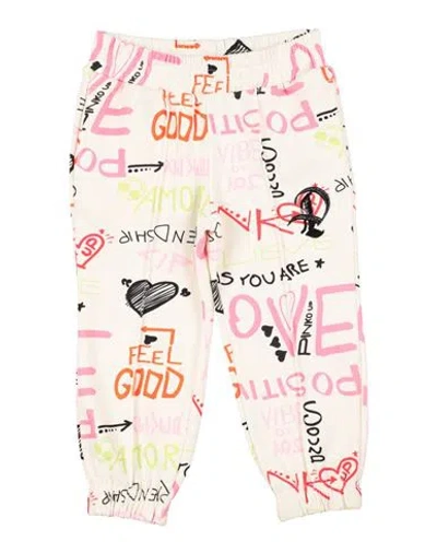 Pinko Up Babies'  Toddler Girl Pants Ivory Size 5 Cotton In White
