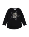 Pinko Up Babies'  Toddler Girl T-shirt Black Size 7 Cotton