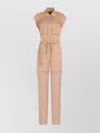 Pinko Semi-sheer Panelled Sleeveless Jumpsuit