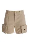 Pinko Utility-inspired Trousers With Functional Pockets And Tailored Fit In Neutral