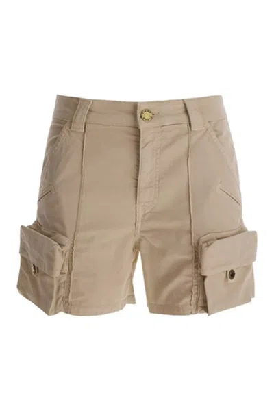 Pinko Utility-inspired Trousers With Functional Pockets And Tailored Fit In Neutral