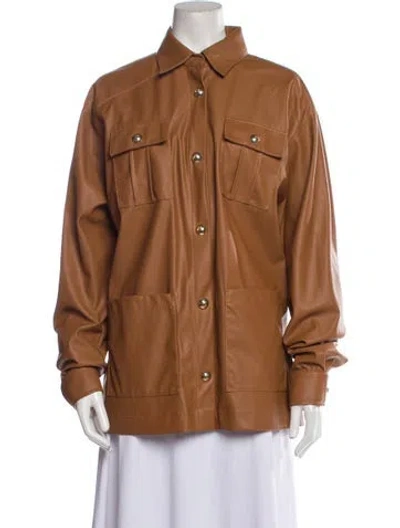 Pre-owned Pinko Utility Jacket In Brown