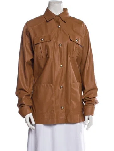 Pre-owned Pinko Utility Jacket In Brown