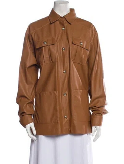Pre-owned Pinko Utility Jacket In Brown