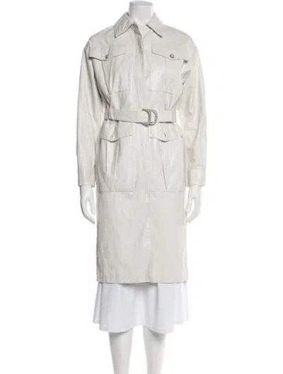 Pre-owned Pinko Utility Jacket In White