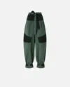 Pinko Utility Trousers With Contrasting Inserts In Green