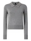 Pinko Ventotene Wool Blend Sweater In Gray