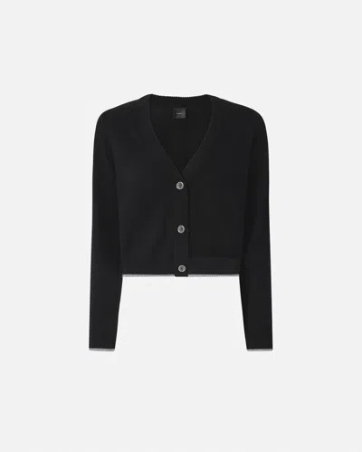 Pinko V-neck Cardigan In Black