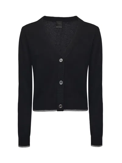 Pinko V-neck Cardigan In Black