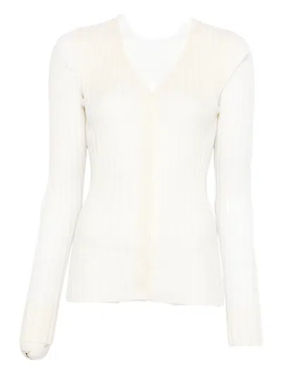 Pinko V-neck Cardigan In Brown