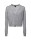 Pinko Cropped Cardigan In Gray
