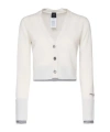 Shop Pinko Logo-patch Cardigan In White