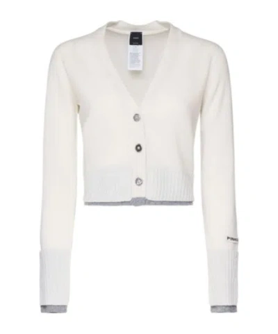 Pinko Logo-patch Cardigan In White