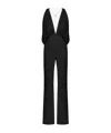 Pinko Chain Draped-bodice Jumpsuit In Black