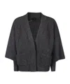 Pinko Layered Ribbed-knit V-neck Cardigan In Black