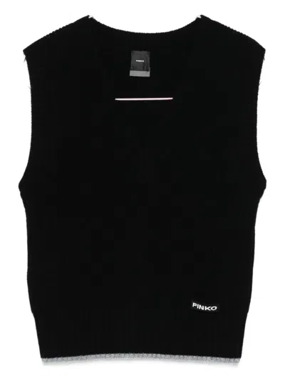 PINKO V-NECK KNITTED VEST