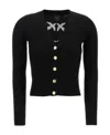 Pinko Black Long-sleeved Cardigan In Black