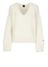 PINKO V-NECK RIBBED JUMPER