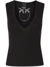 Pinko Ribbed Silk Blend Sleeveless Top