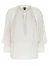 Pinko Layered Sheer Fabric Top With Tassel Detail