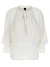 Pinko Layered Sheer Fabric Top With Tassel Detail