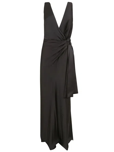 Pinko Valpolicella Abito Raso Martel In Black